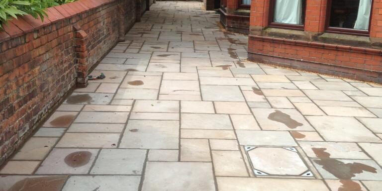 Indian Sandstone Driveway Cunnahs Quay North Wales